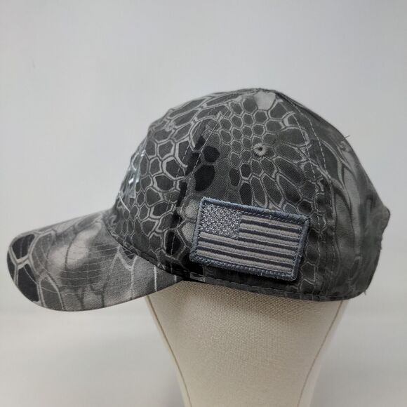 Kryptek Men's Strapback hat Gray Snake Scale Pattern Size Adult 2A 2nd Amendment - Picture 3 of 9